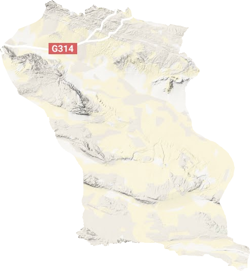 库米什镇地形地图