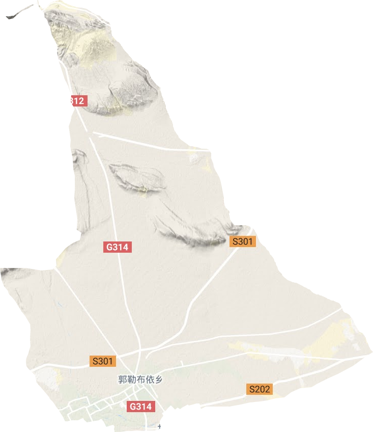 郭勒布依乡地形地图