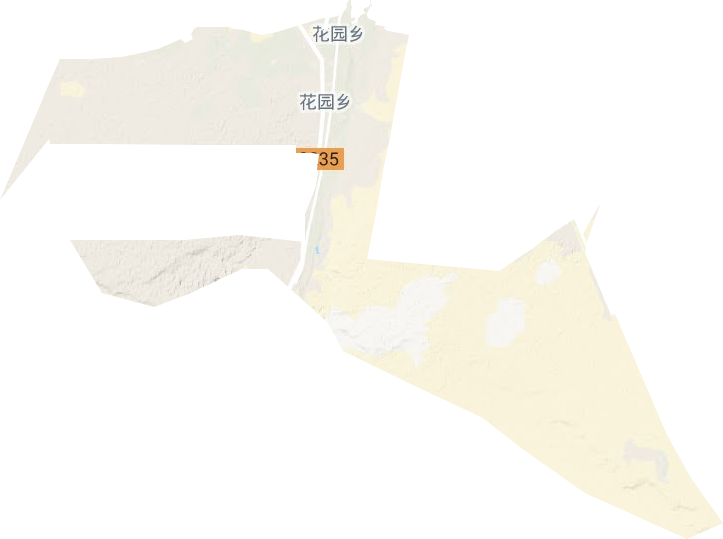花园乡地形地图