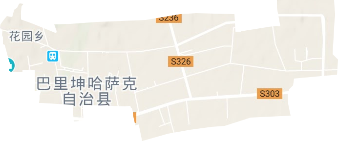 巴里坤镇地形地图