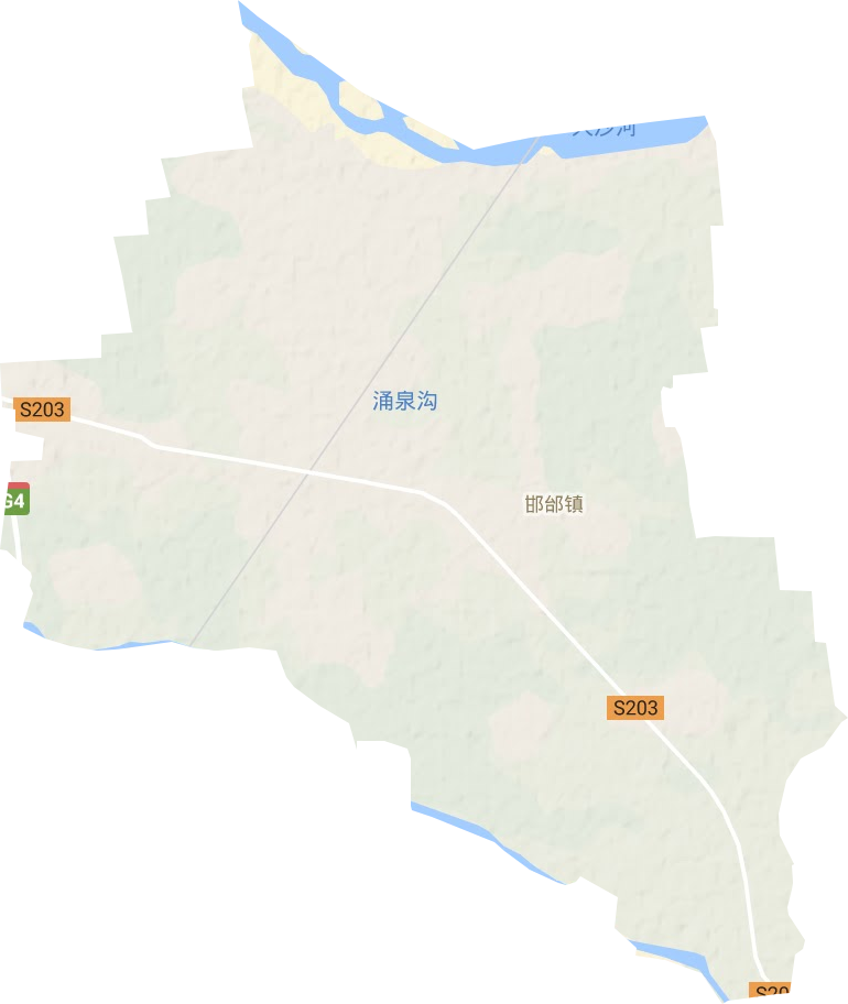 邯邰镇地形地图