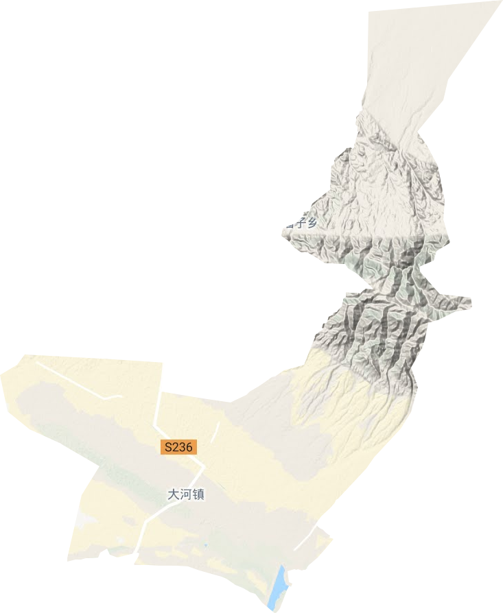 大河镇地形地图