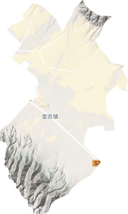 奎苏镇地形地图