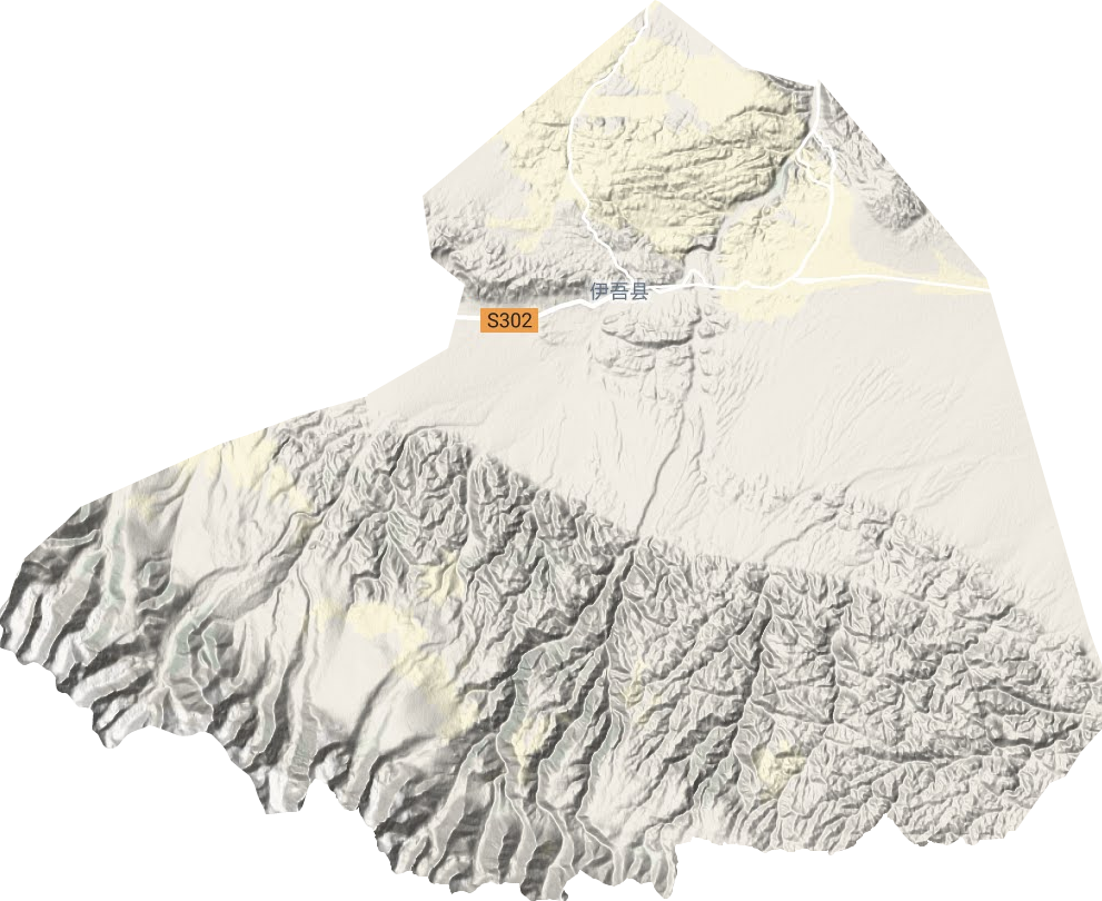 吐葫芦乡地形地图