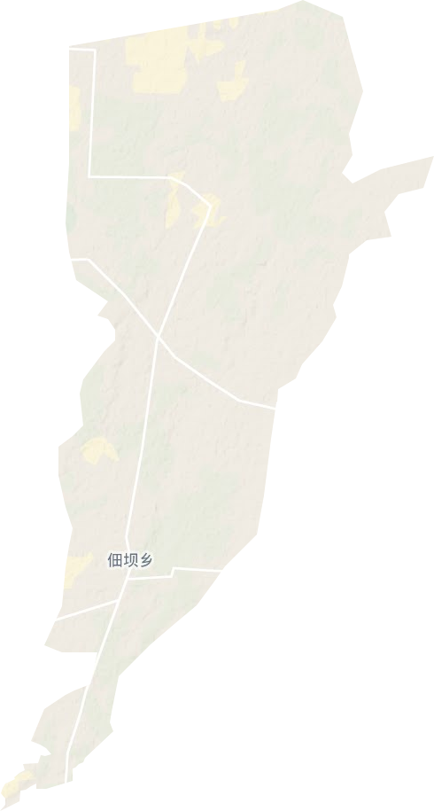 佃坝镇地形地图