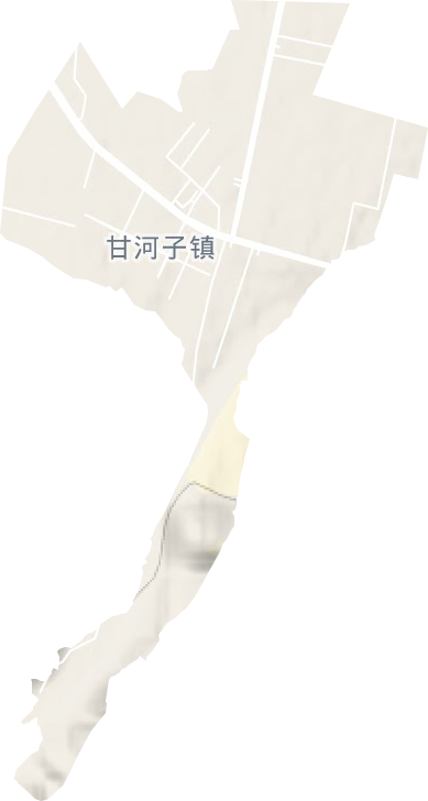 甘河子镇地形地图