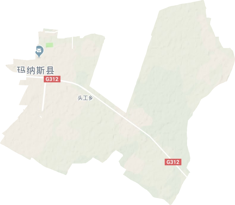 玛纳斯镇地形地图