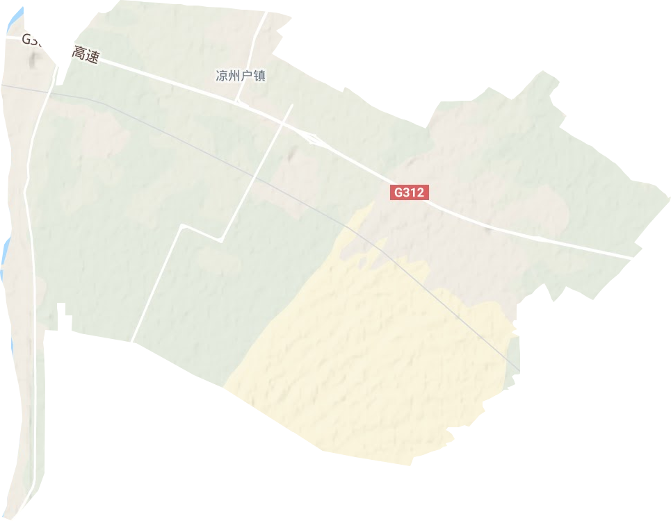 凉州户镇地形地图