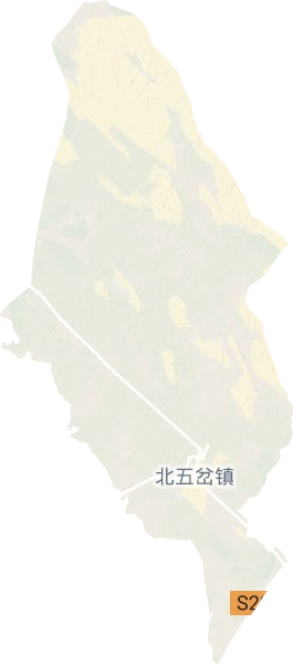 北五岔镇地形地图
