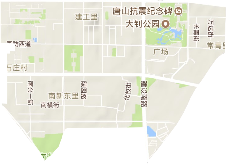 广场街道地形地图