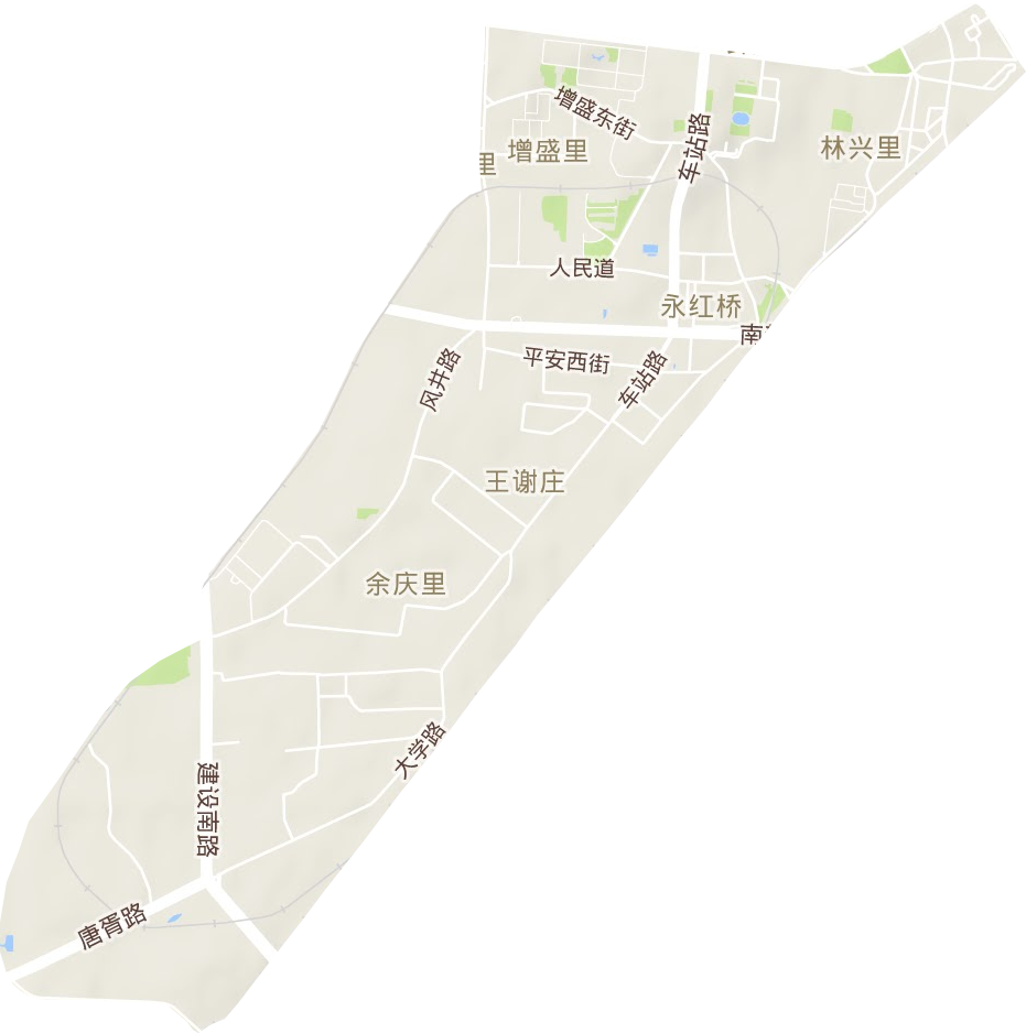 永红桥街道地形地图