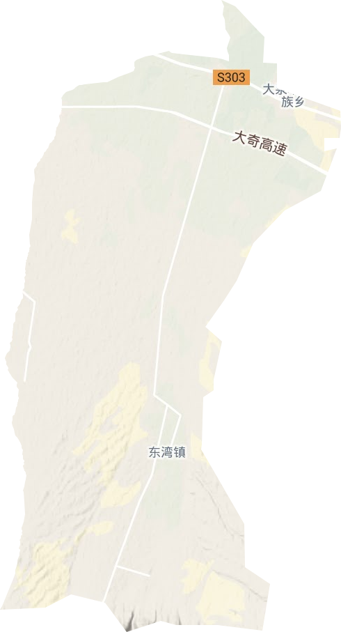 东湾镇地形地图