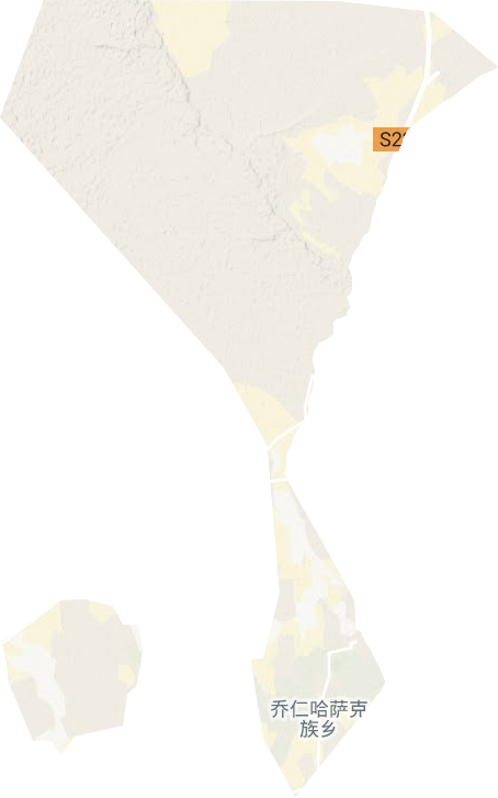 乔仁乡地形地图