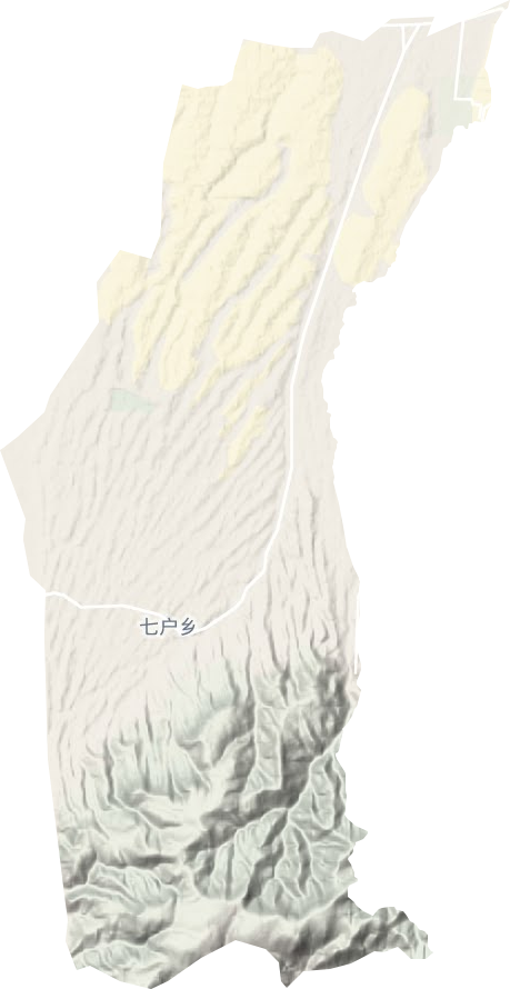 七户乡地形地图