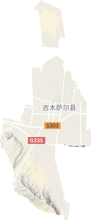 吉木萨尔镇地形地图