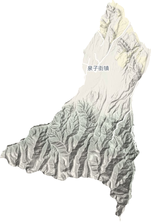 泉子街镇地形地图