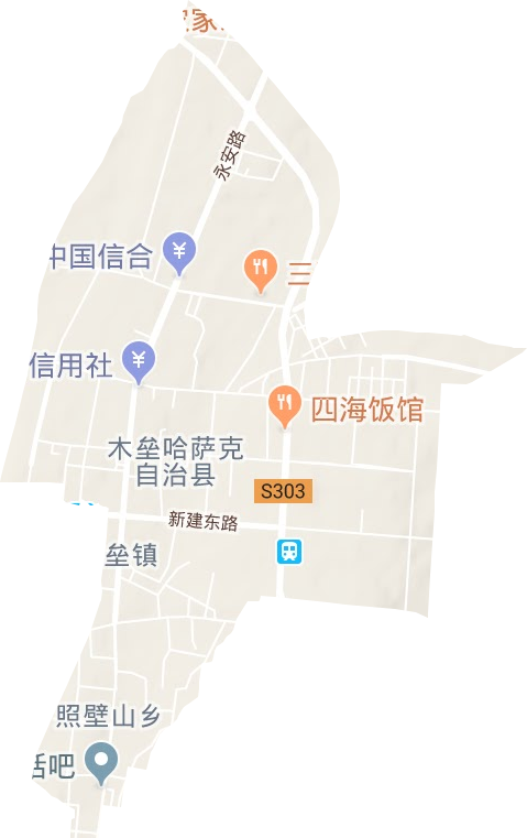 木垒镇地形地图