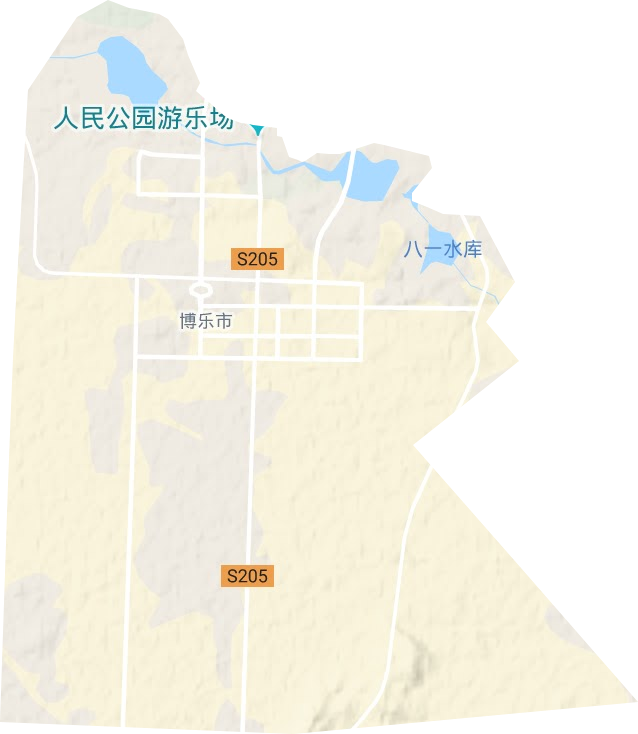 南城区街道地形地图