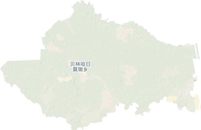 贝林哈日莫墩乡地形地图