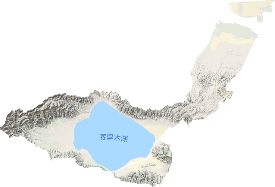阿热勒托海牧场地形地图