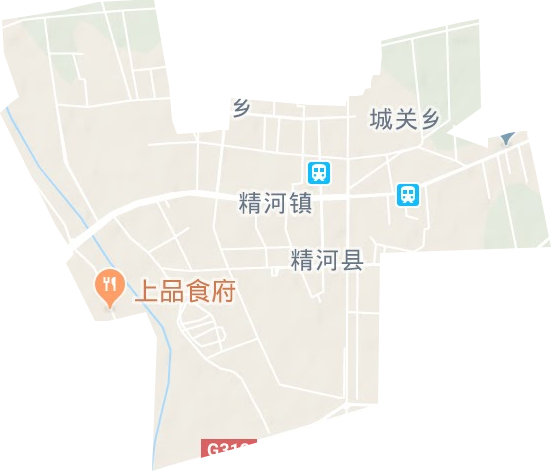 精河镇地形地图