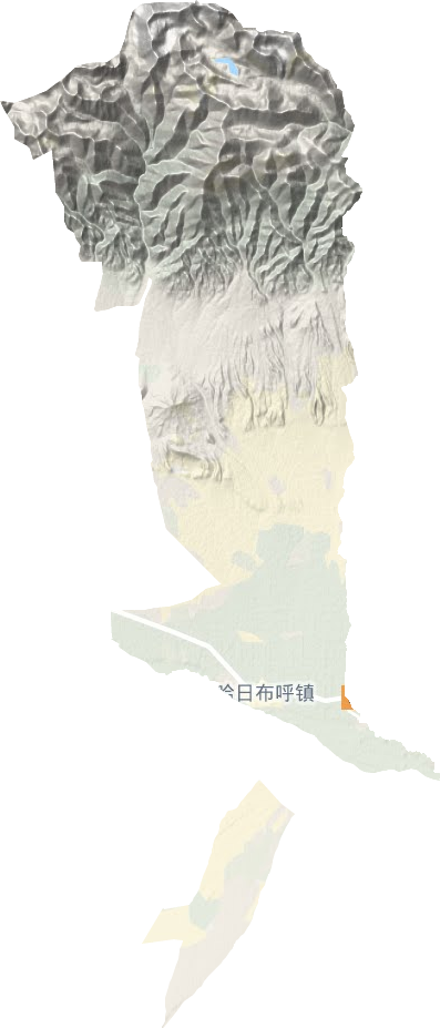 哈日布呼镇地形地图