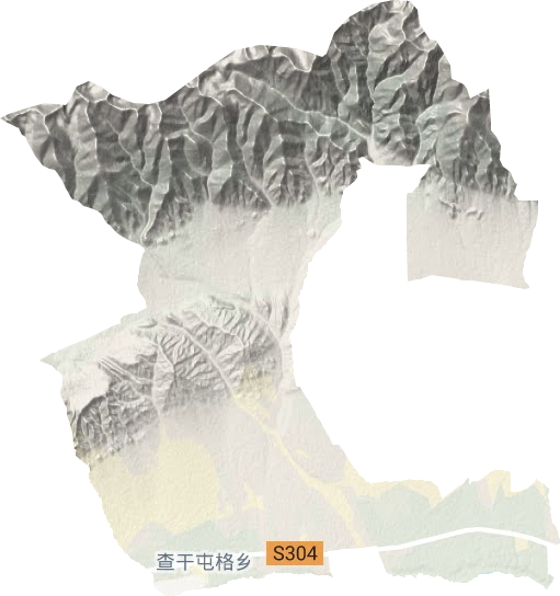 查干屯格乡地形地图