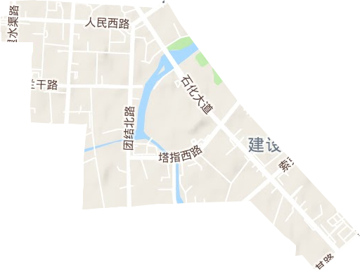 团结街道地形地图