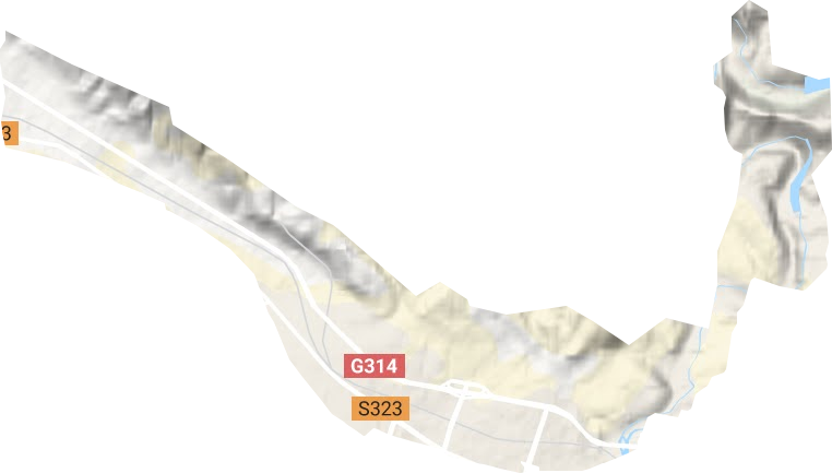 天山街道地形地图