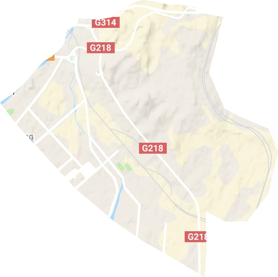 建设街道地形地图