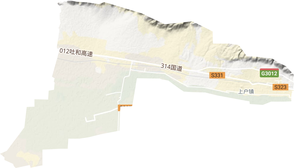 上户镇地形地图
