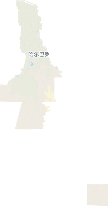 哈尔巴克乡地形地图
