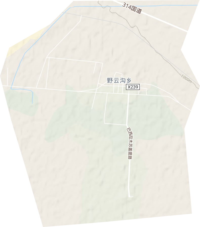 野云沟乡地形地图