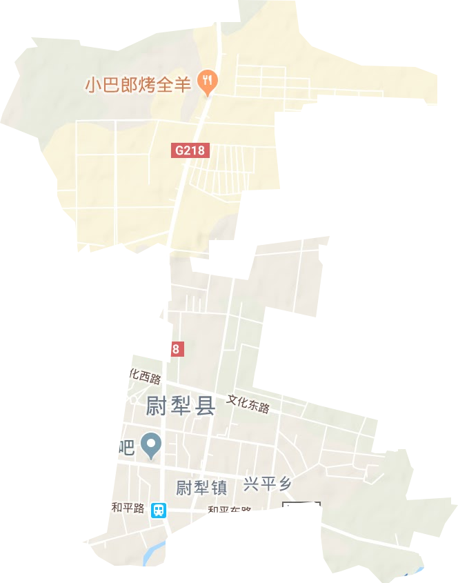 尉犁镇地形地图