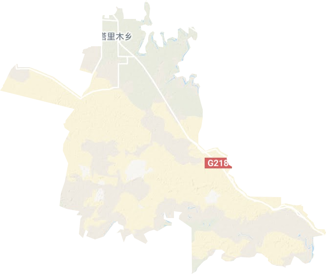 塔里木乡地形地图