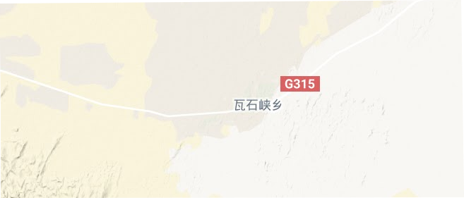 瓦石峡镇地形地图