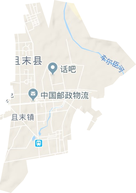 且末镇地形地图