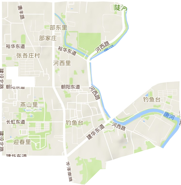 钓鱼台街道地形地图