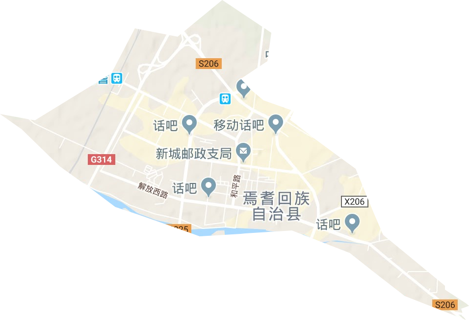 焉耆镇地形地图