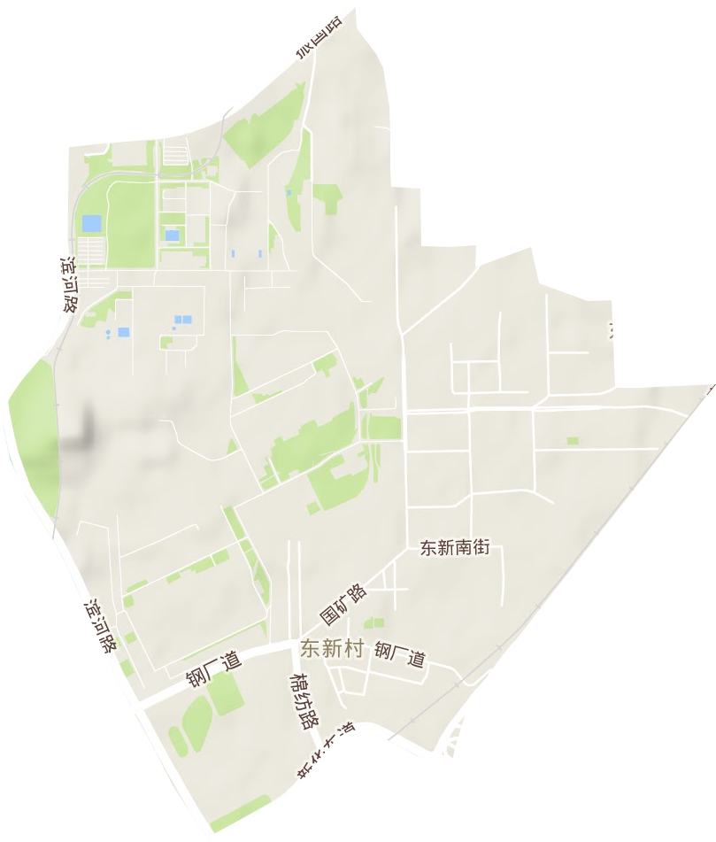 东新村街道地形地图