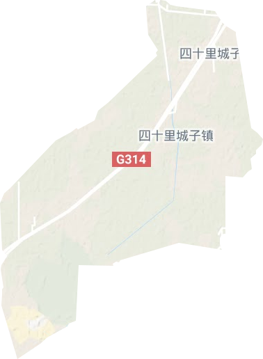 四十里城子镇地形地图