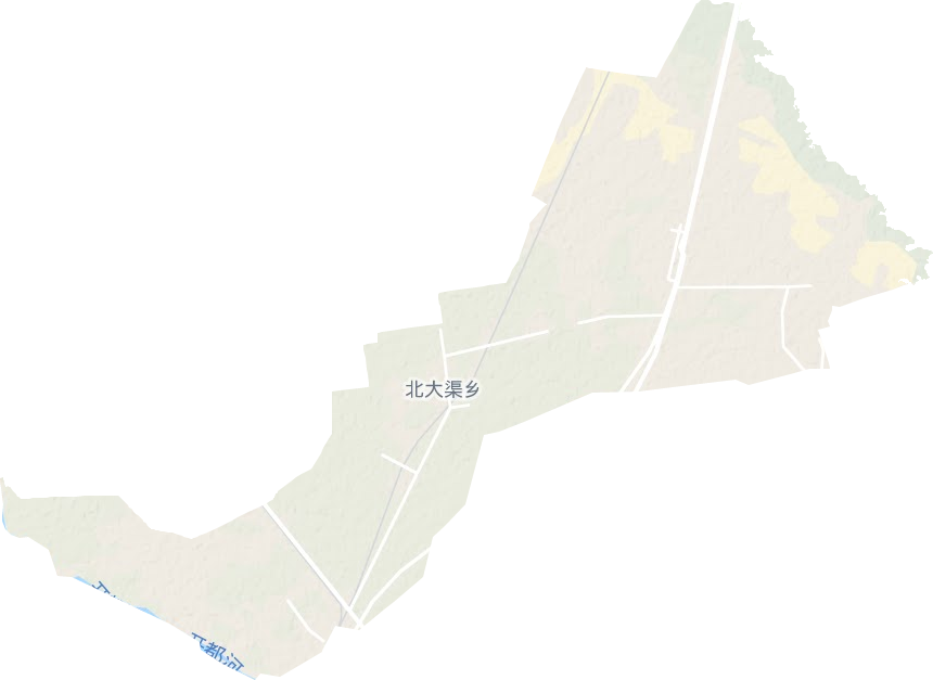 北大渠乡地形地图
