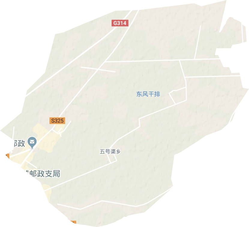五号渠乡地形地图