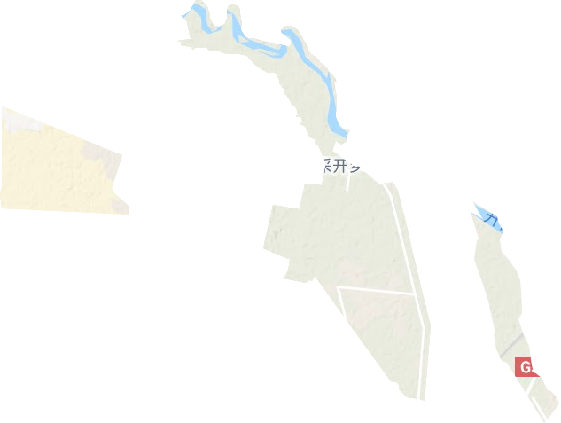 查汗采开乡地形地图