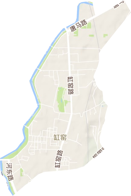 缸窑街道地形地图