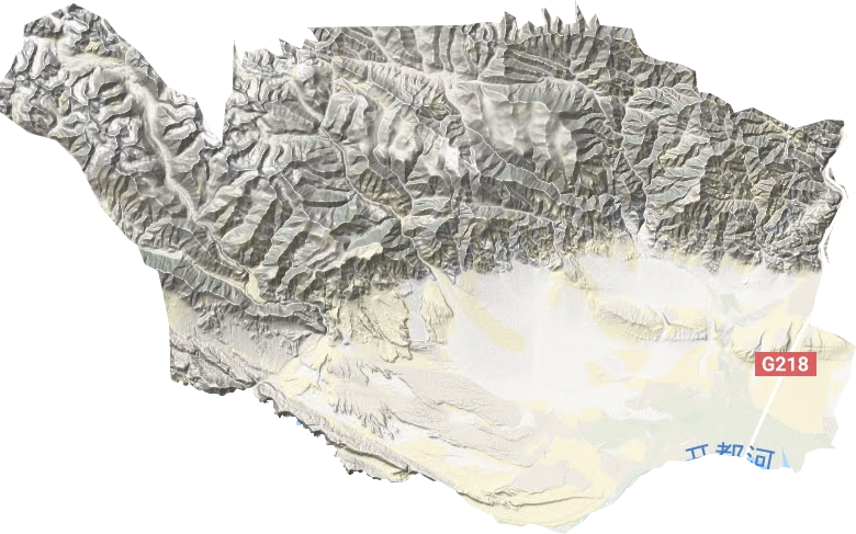 哈尔莫墩镇地形地图