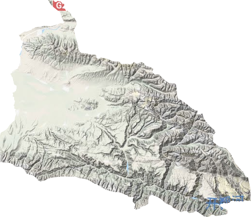 巴音布鲁克镇地形地图