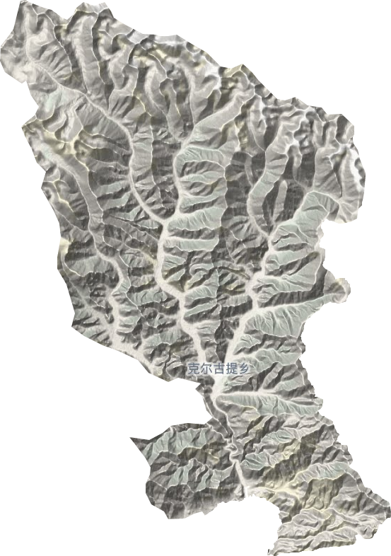 克尔古提乡地形地图