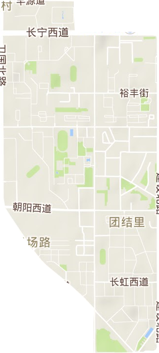 机场路街道地形地图