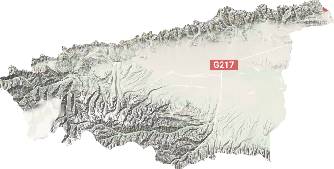 巴音郭愣乡地形地图